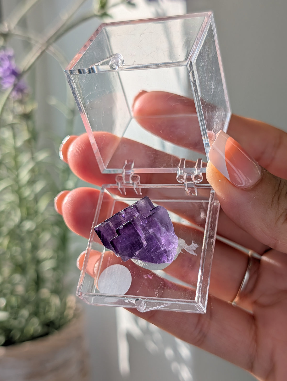 Purple Stepped Fluorite Specimen from Xin Jiang, China