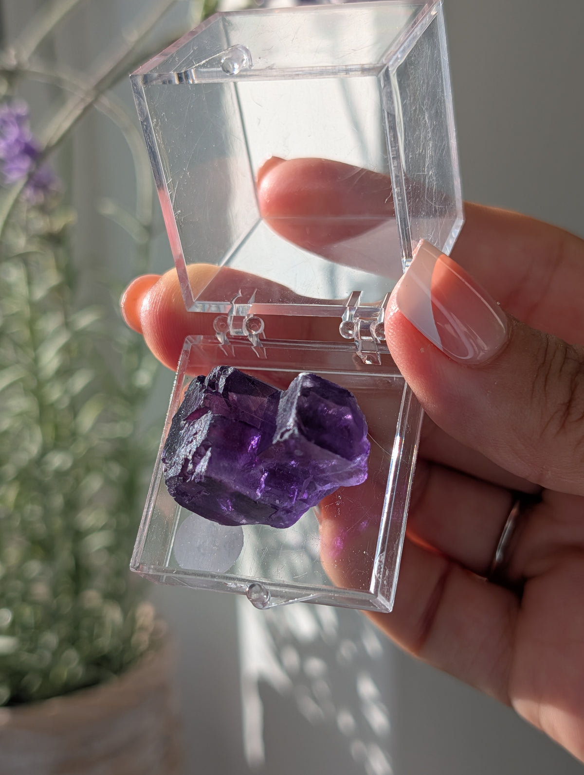 Purple Stepped Fluorite Specimen from Xin Jiang, China