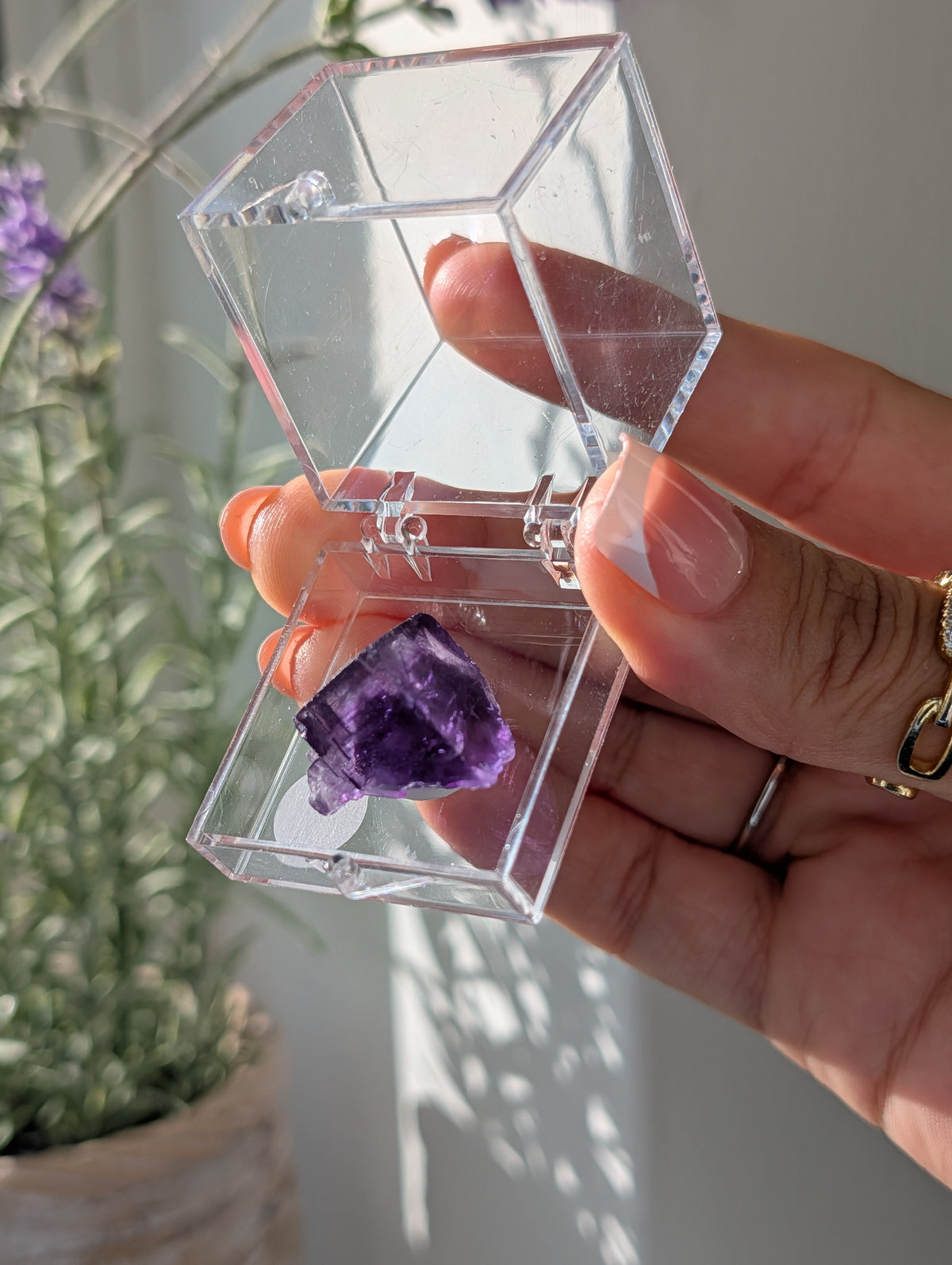 Purple Stepped Fluorite Specimen from Xin Jiang, China