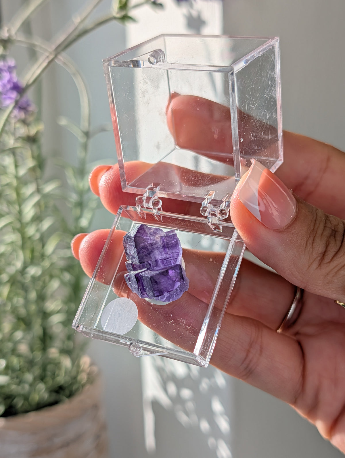Purple Stepped Fluorite Specimen from Xin Jiang, China