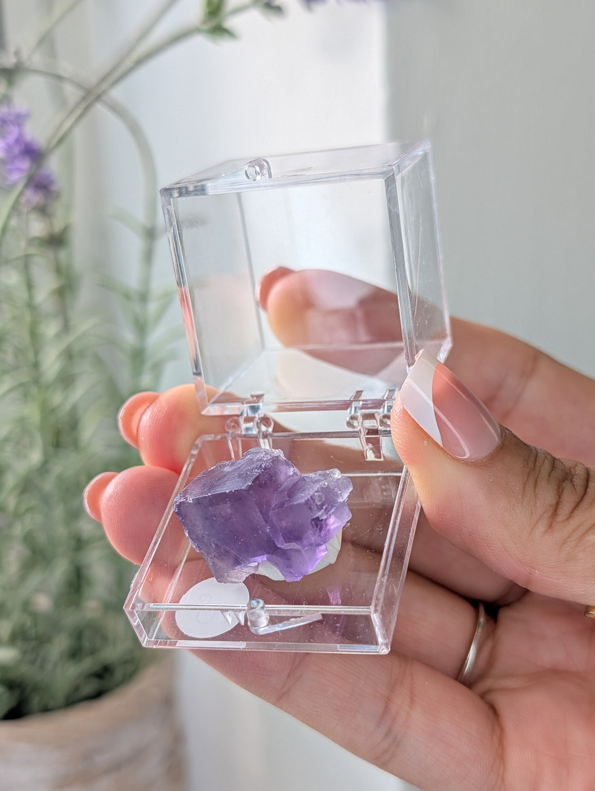 Purple Stepped Fluorite Specimen from Xin Jiang, China