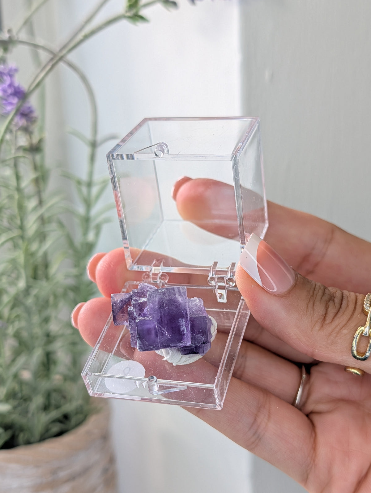 Purple Stepped Fluorite Specimen from Xin Jiang, China