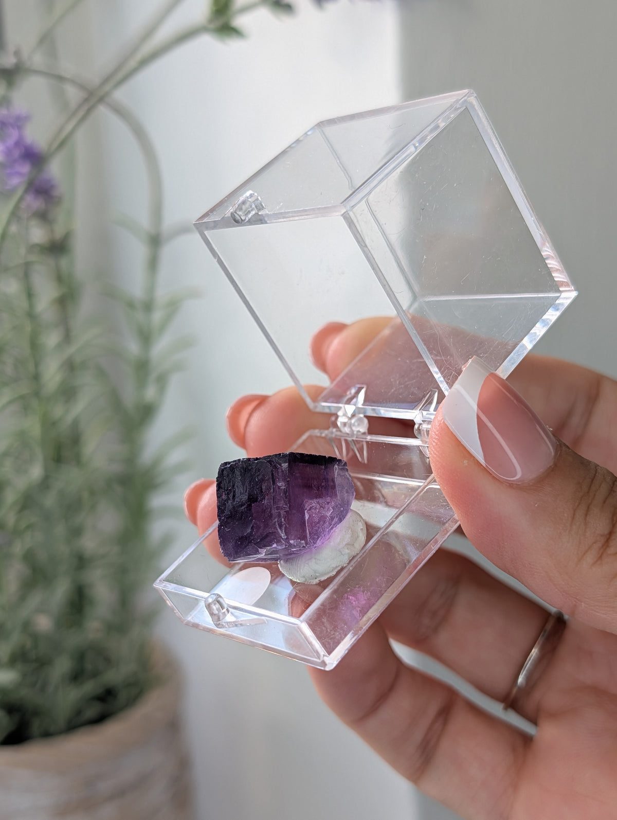 Purple Stepped Fluorite Specimen from Xin Jiang, China