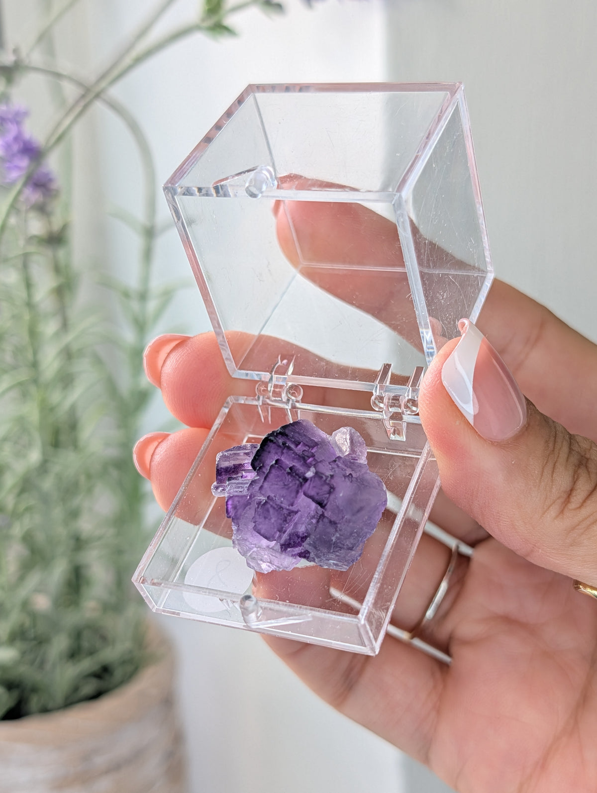Purple Stepped Fluorite Specimen from Xin Jiang, China
