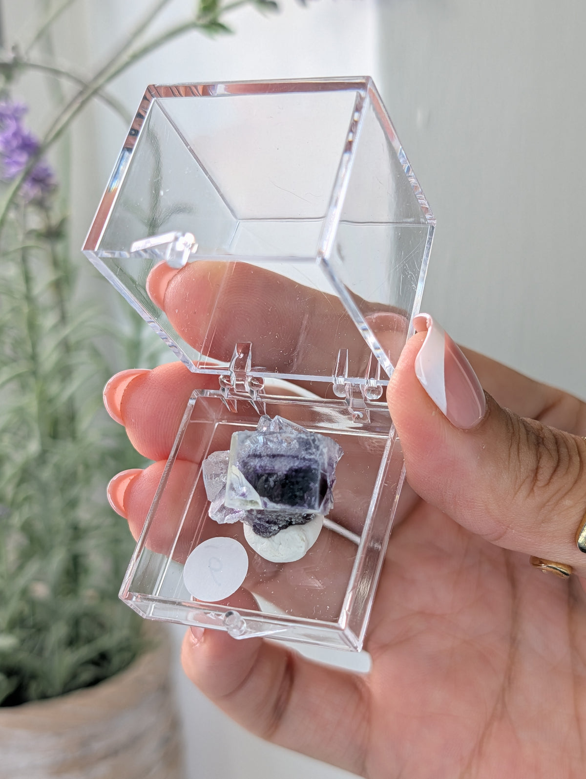 Purple Stepped Fluorite Specimen from Xin Jiang, China
