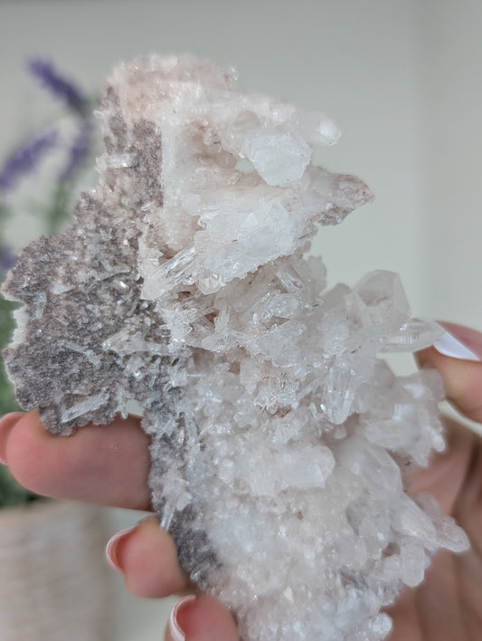 Pink Lemurian Quartz Clusters Specimens from Brazil