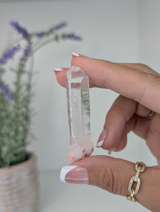 Pink Lemurian Quartz Specimens from Brazil