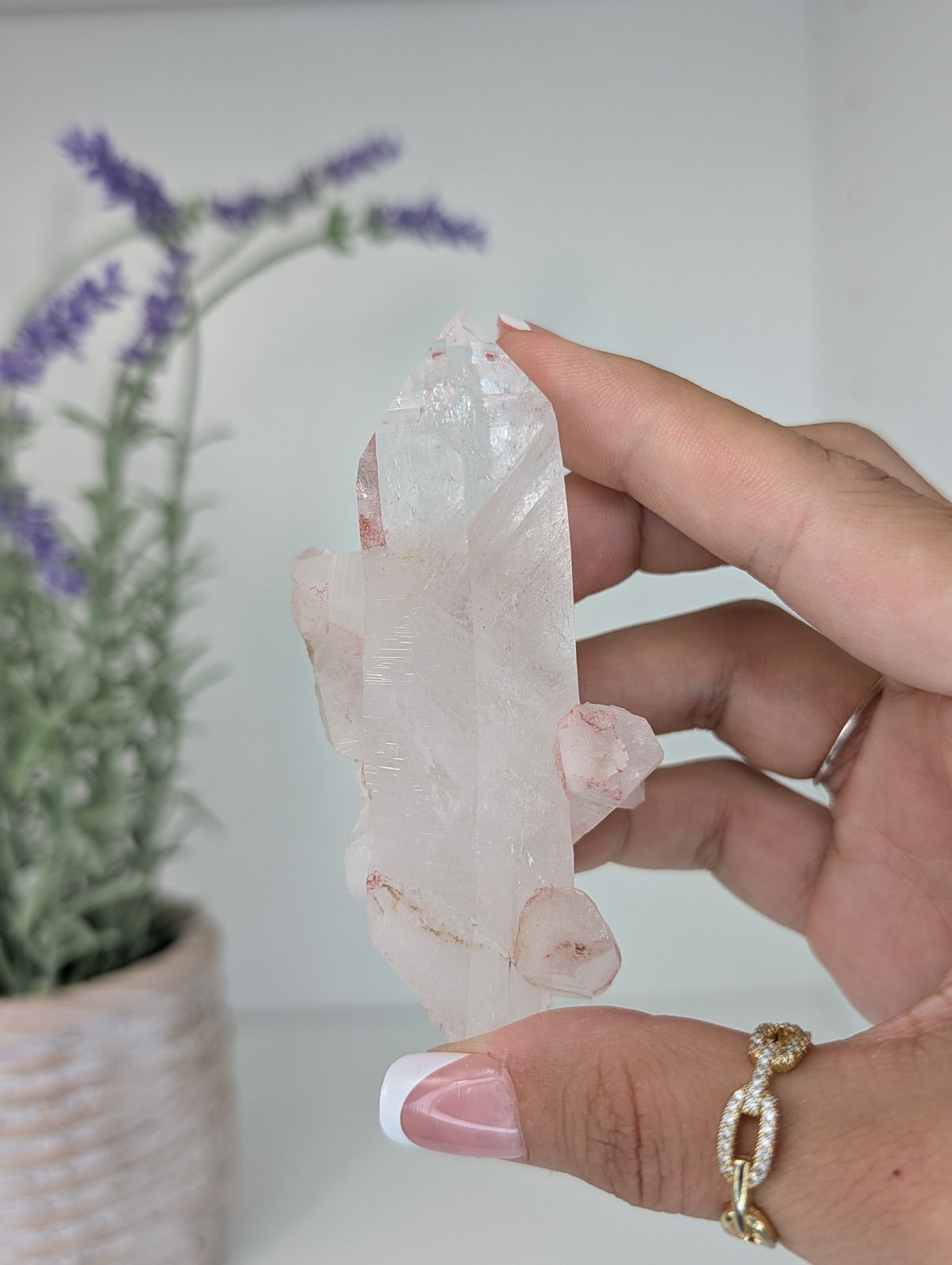 Pink Lemurian Quartz Specimens from Brazil