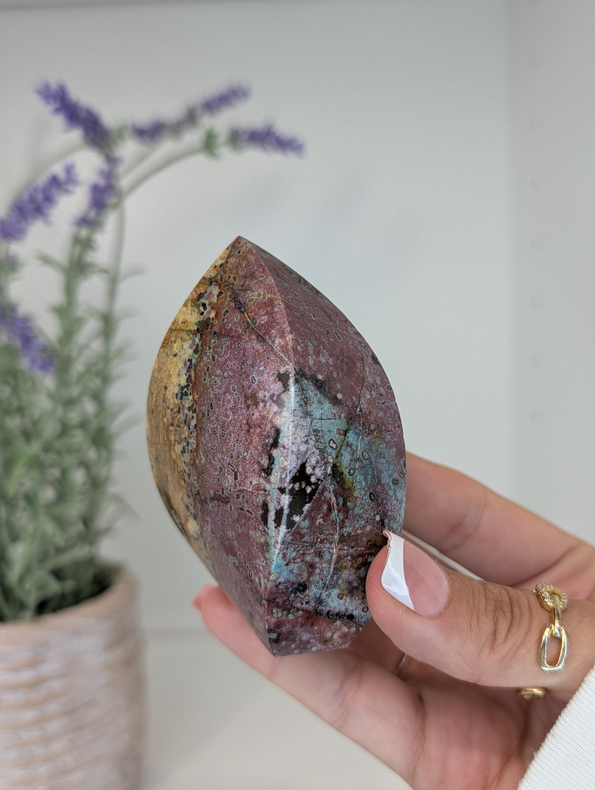 Unicorn Jasper Freeform Flames from India