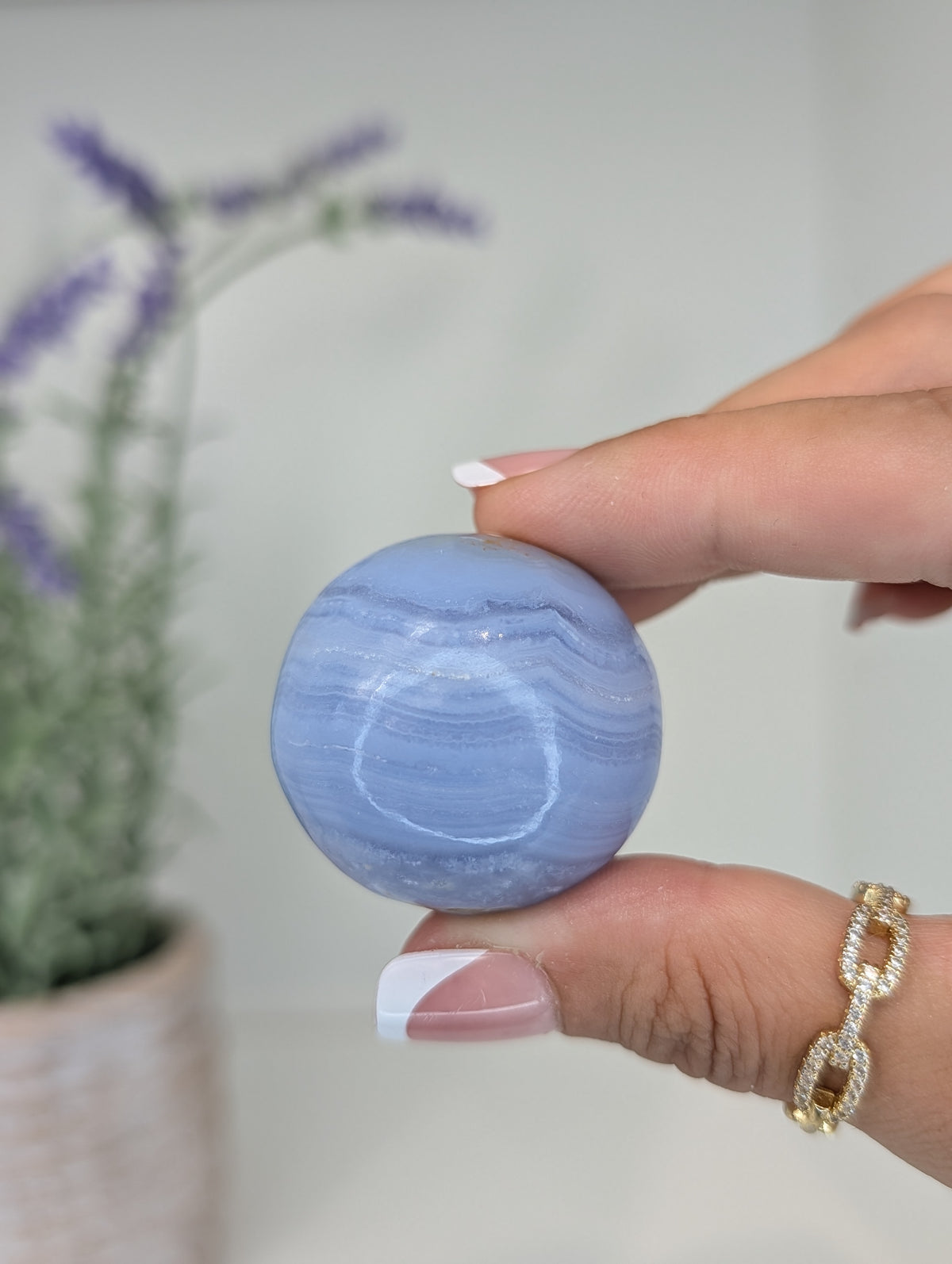 High Grade Blue Lace Spheres from Namibia