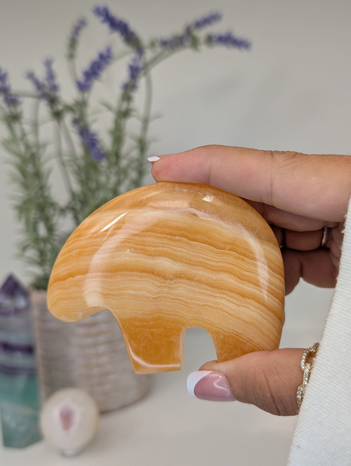 Juicy Orange Calcite Zuni Bears