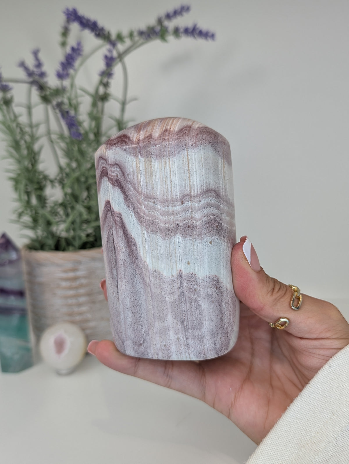 Pink Banded Rhyolite Freeform from Utah, USA