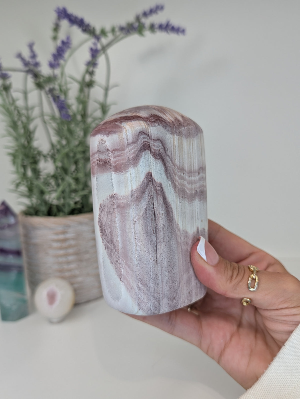 Pink Banded Rhyolite Freeform from Utah, USA