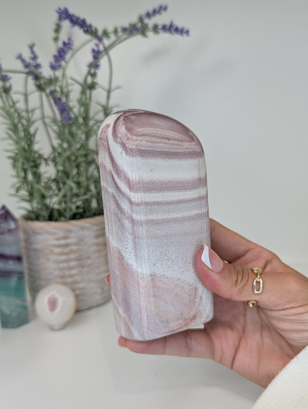 Pink Banded Rhyolite Freeform from Utah, USA