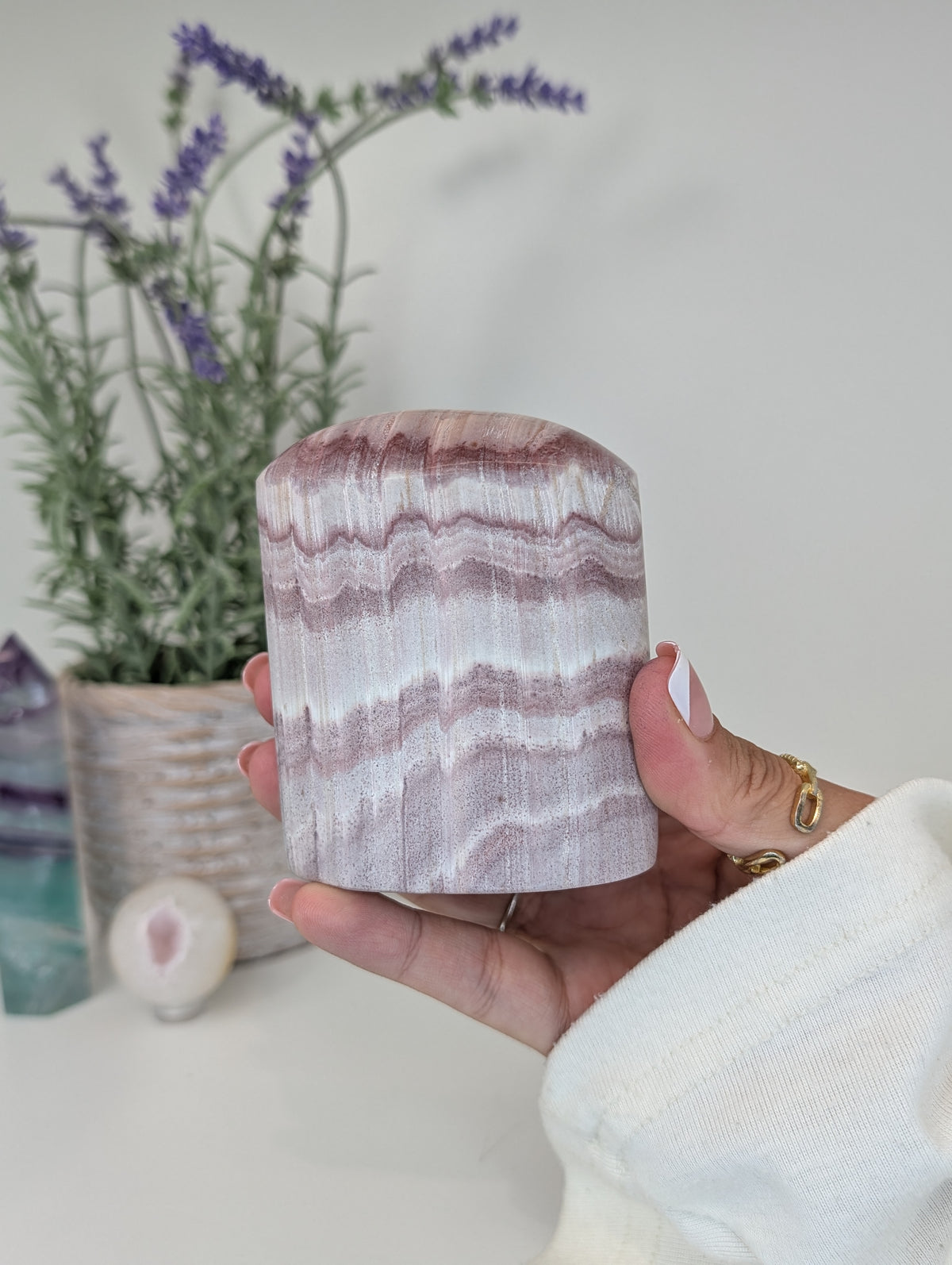 Pink Banded Rhyolite Freeform from Utah, USA