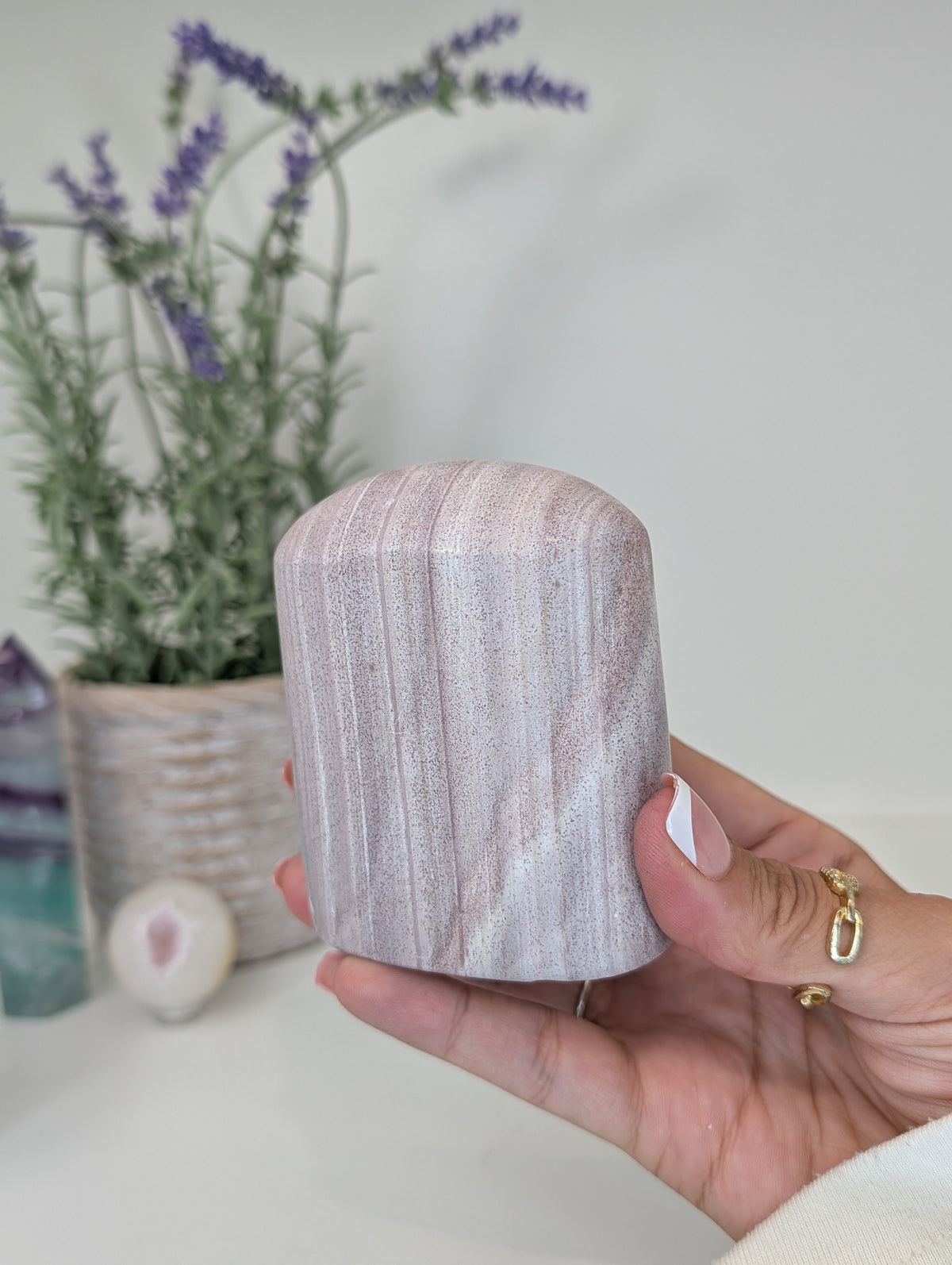 Pink Banded Rhyolite Freeform from Utah, USA