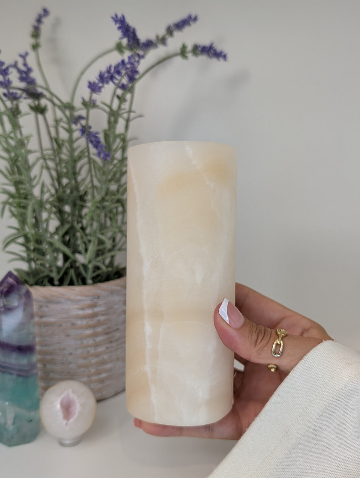 Mexican Banded Honey Onyx Calcite Vases
