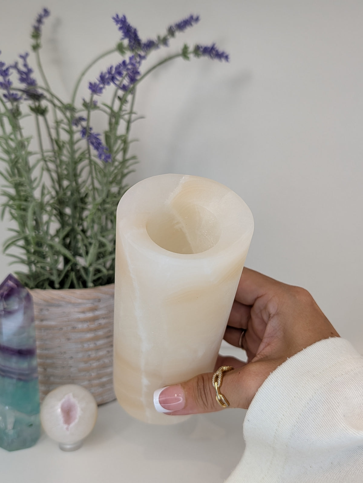 Mexican Banded Honey Onyx Calcite Vases