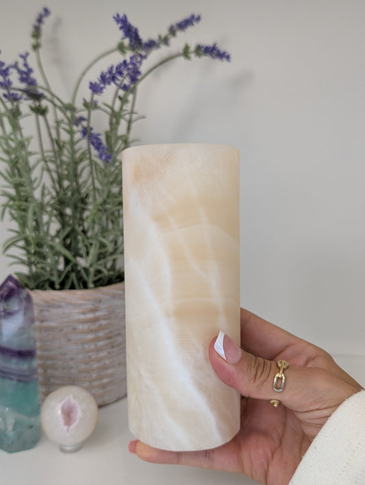 Mexican Banded Honey Onyx Calcite Vases