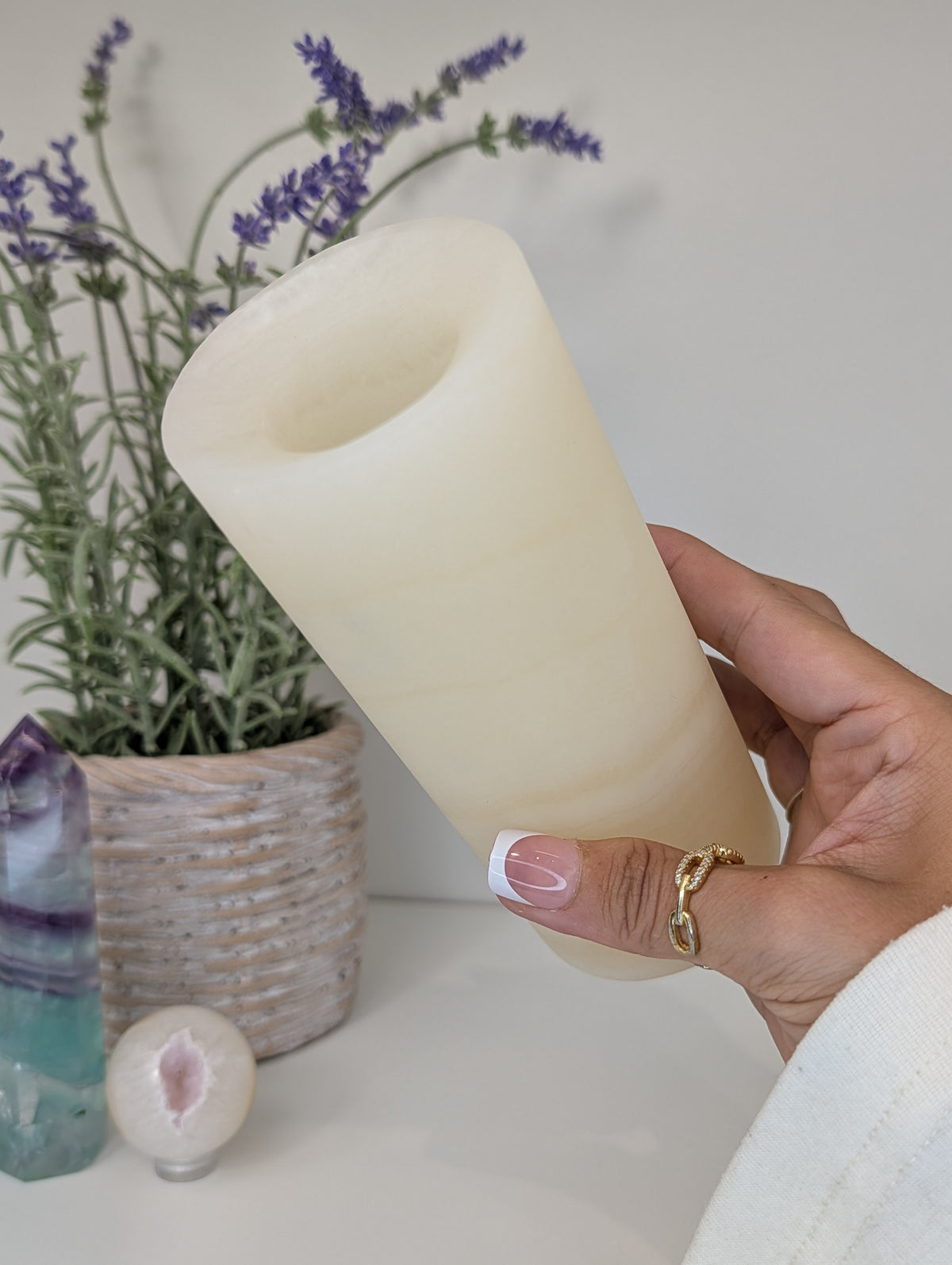 Mexican Banded Honey Onyx Calcite Vases
