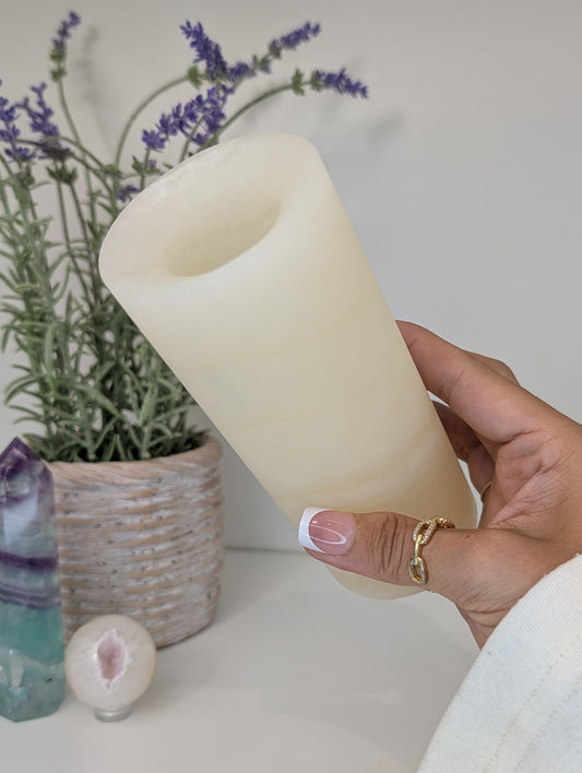 Mexican Banded Honey Onyx Calcite Vases