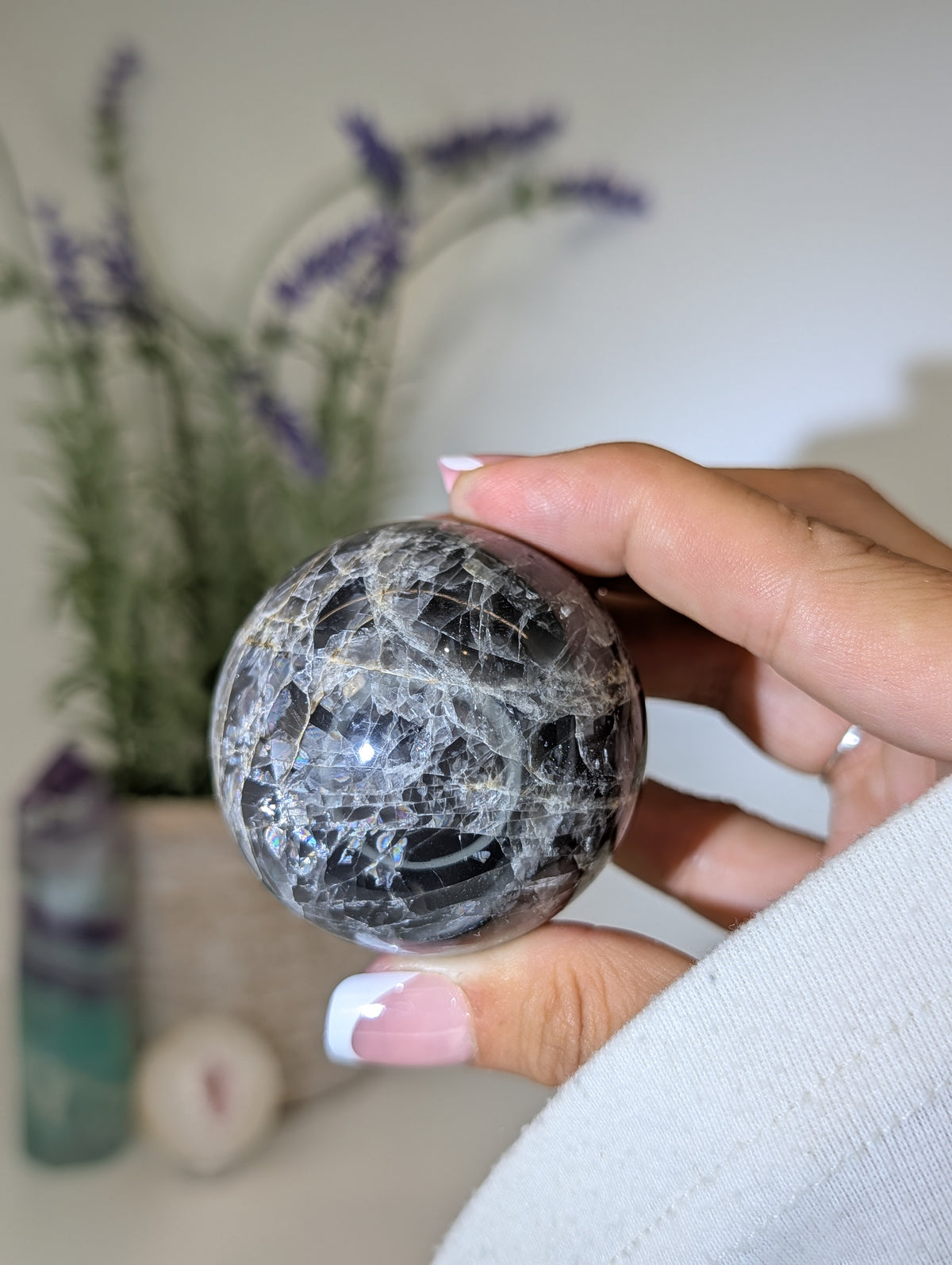 Madagascan Black Moonstone Spheres