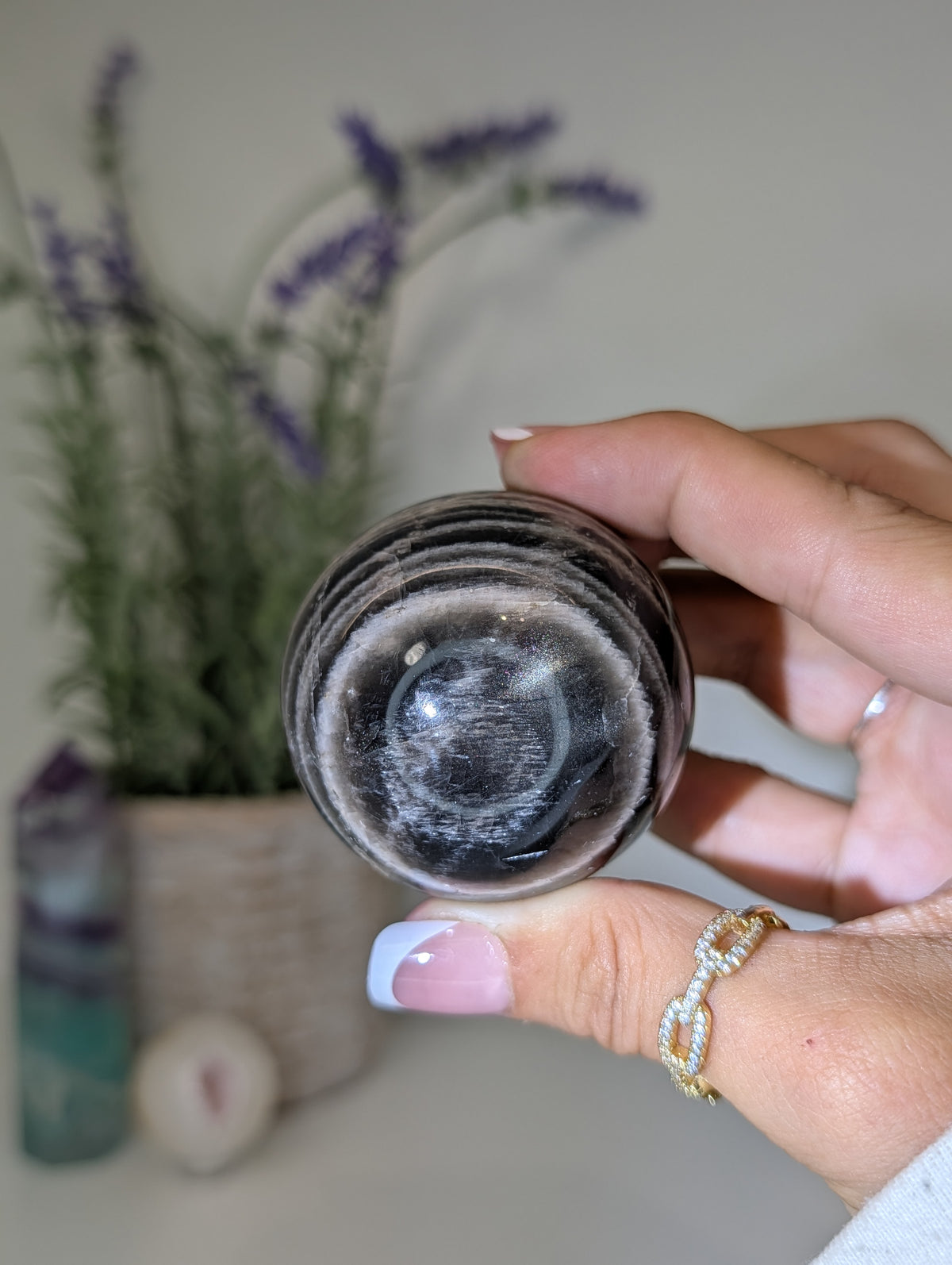 Madagascan Black Moonstone Spheres