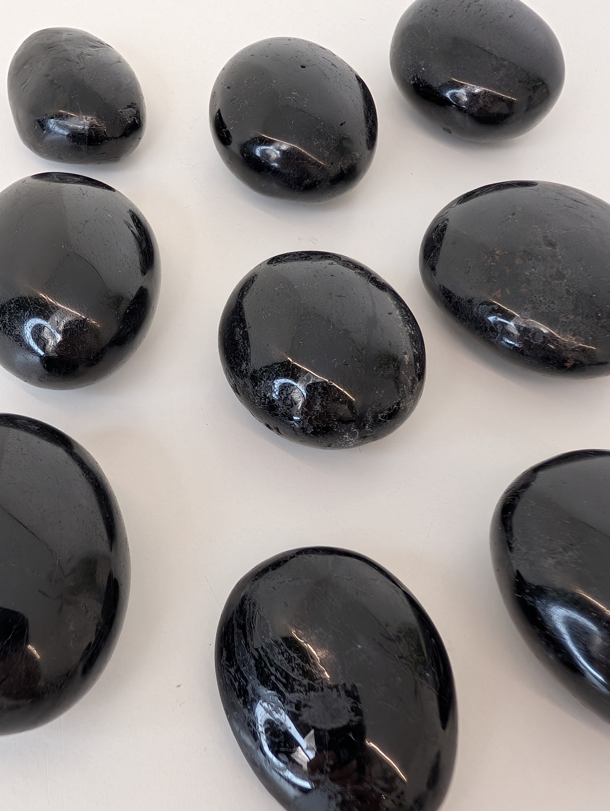 Intuitively Chosen Black Tourmaline Palm Stones
