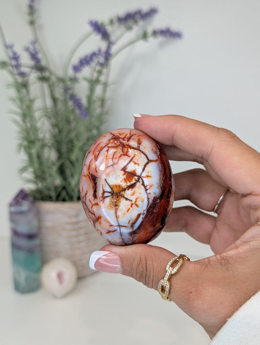 Carnelian Palm Stones from Indonesia