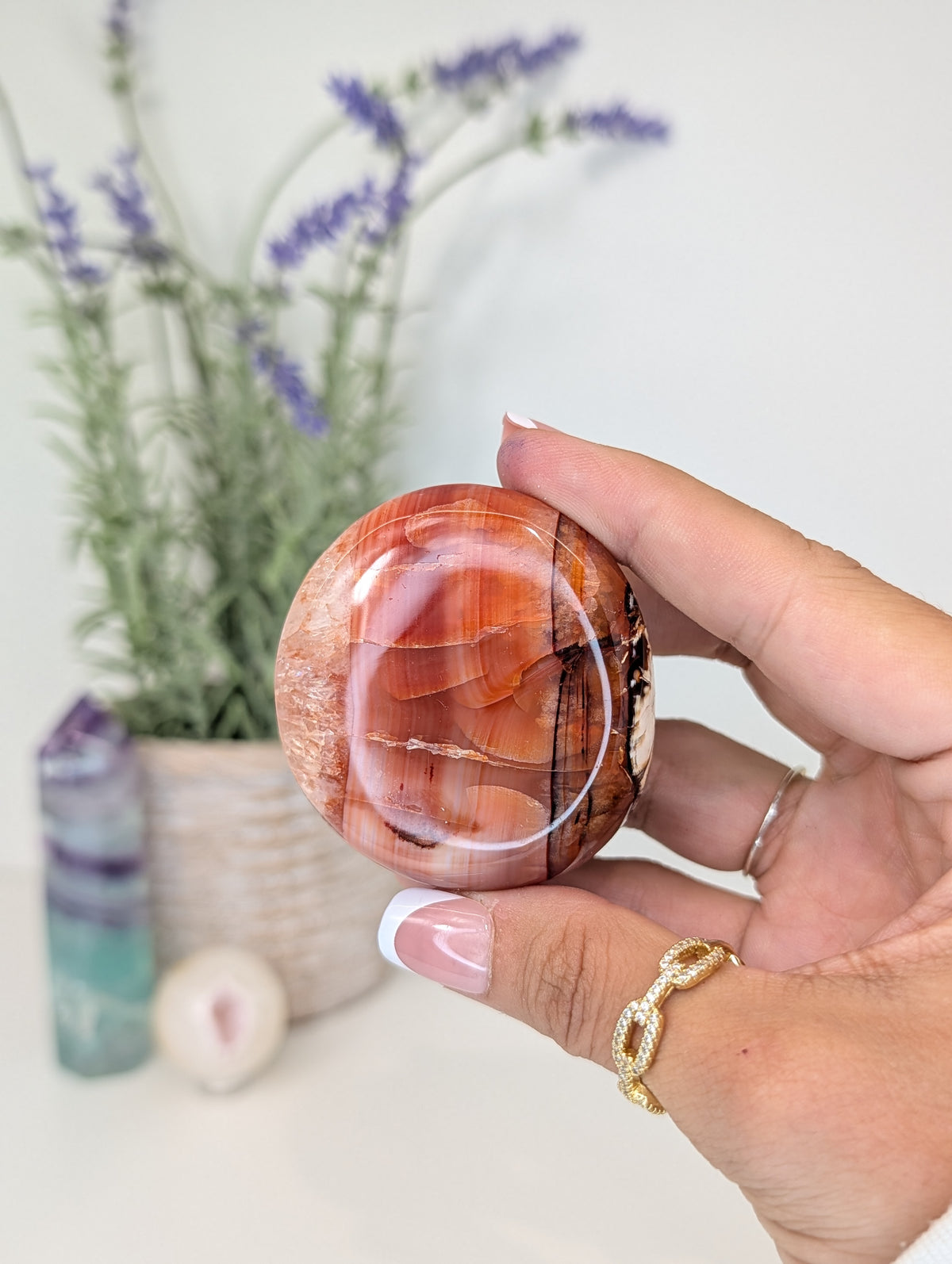 Carnelian Palm Stones from Indonesia