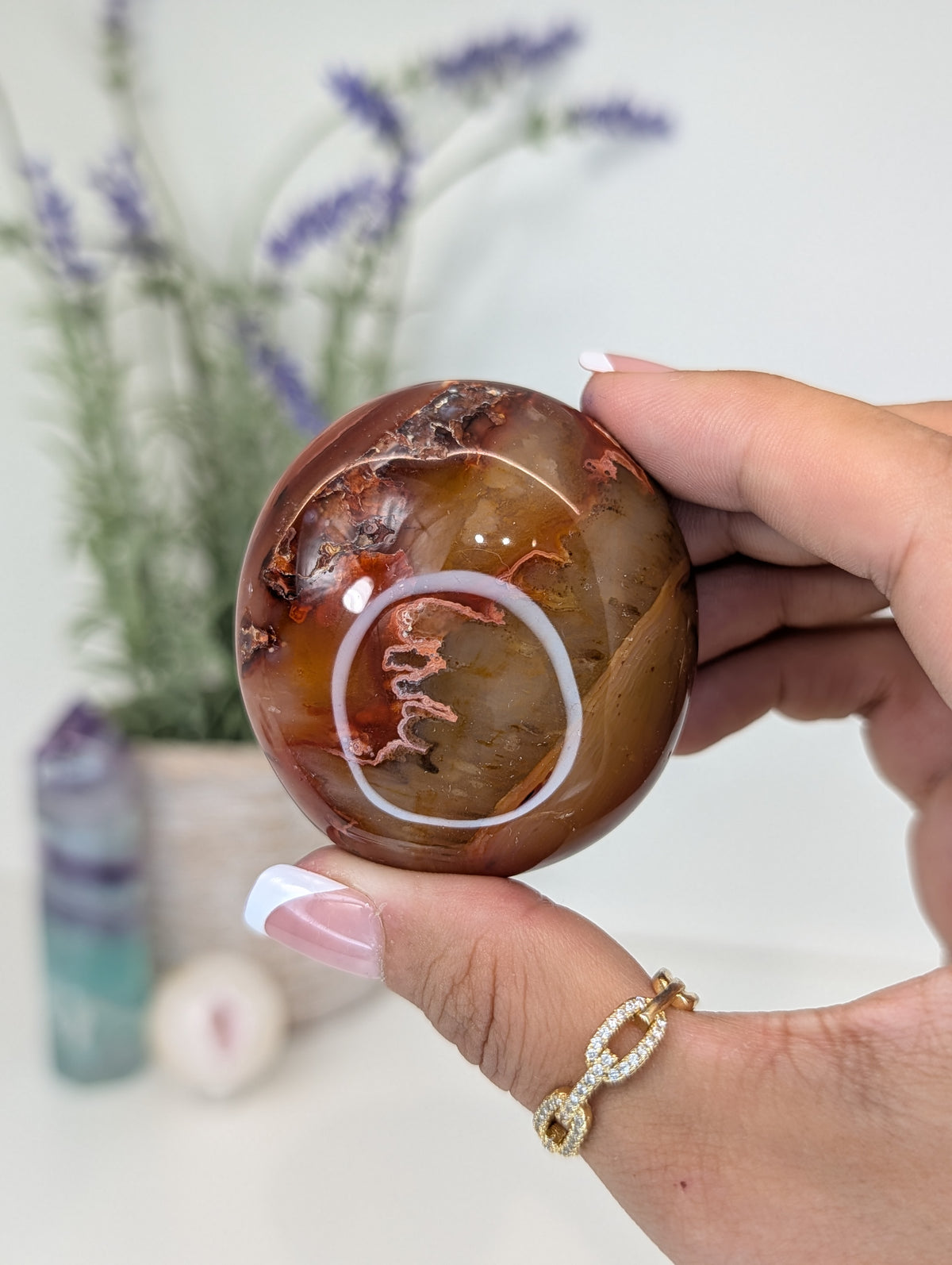 Carnelian Palm Stones from Indonesia
