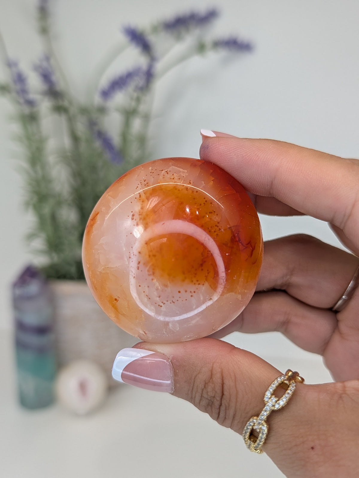 Carnelian Palm Stones from Indonesia