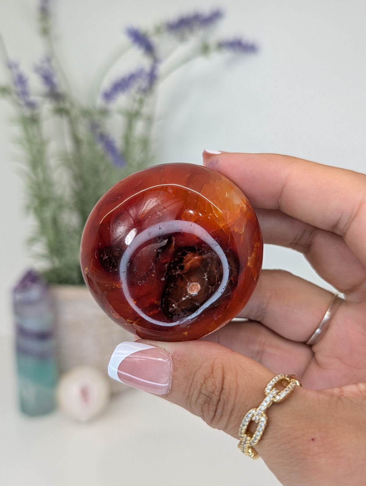 Carnelian Palm Stones from Indonesia