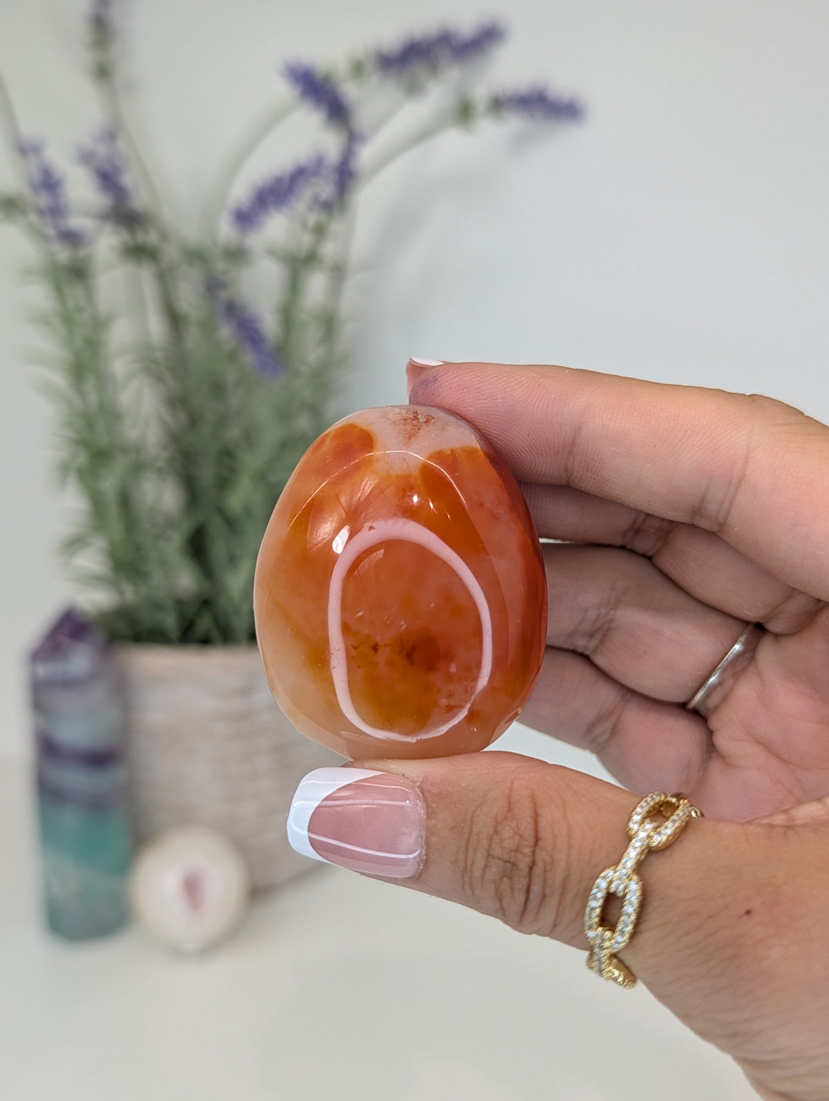 Carnelian Palm Stones from Indonesia
