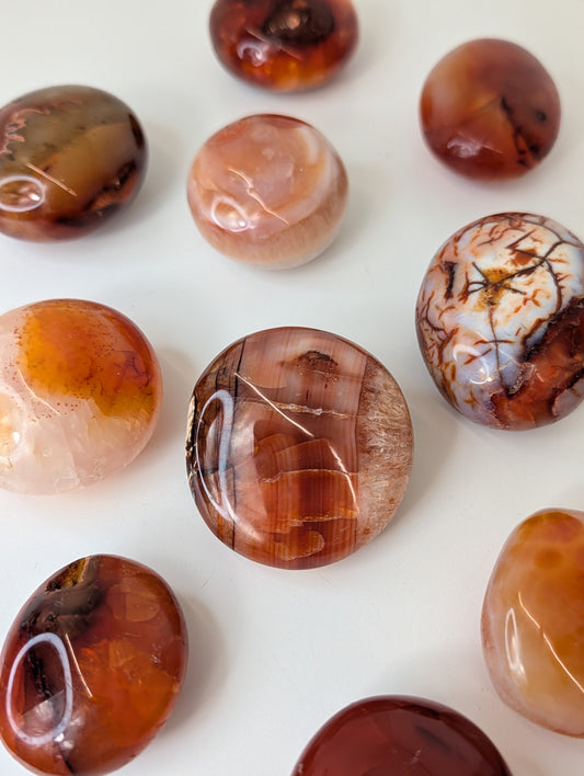 Carnelian Palm Stones from Indonesia