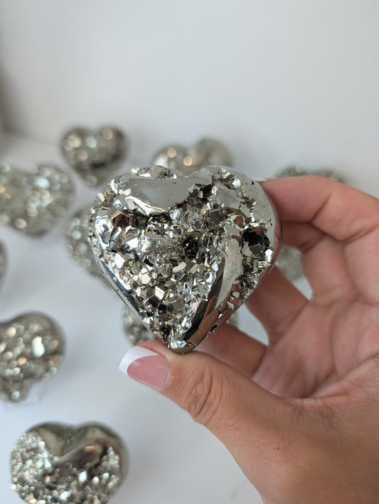 High Grade Peruvian Pyrite Hearts