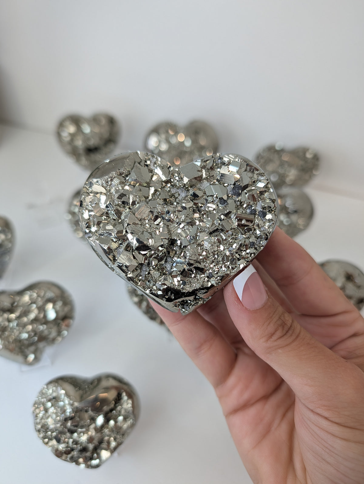 High Grade Peruvian Pyrite Hearts