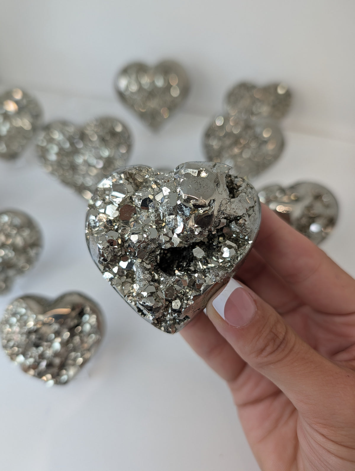High Grade Peruvian Pyrite Hearts