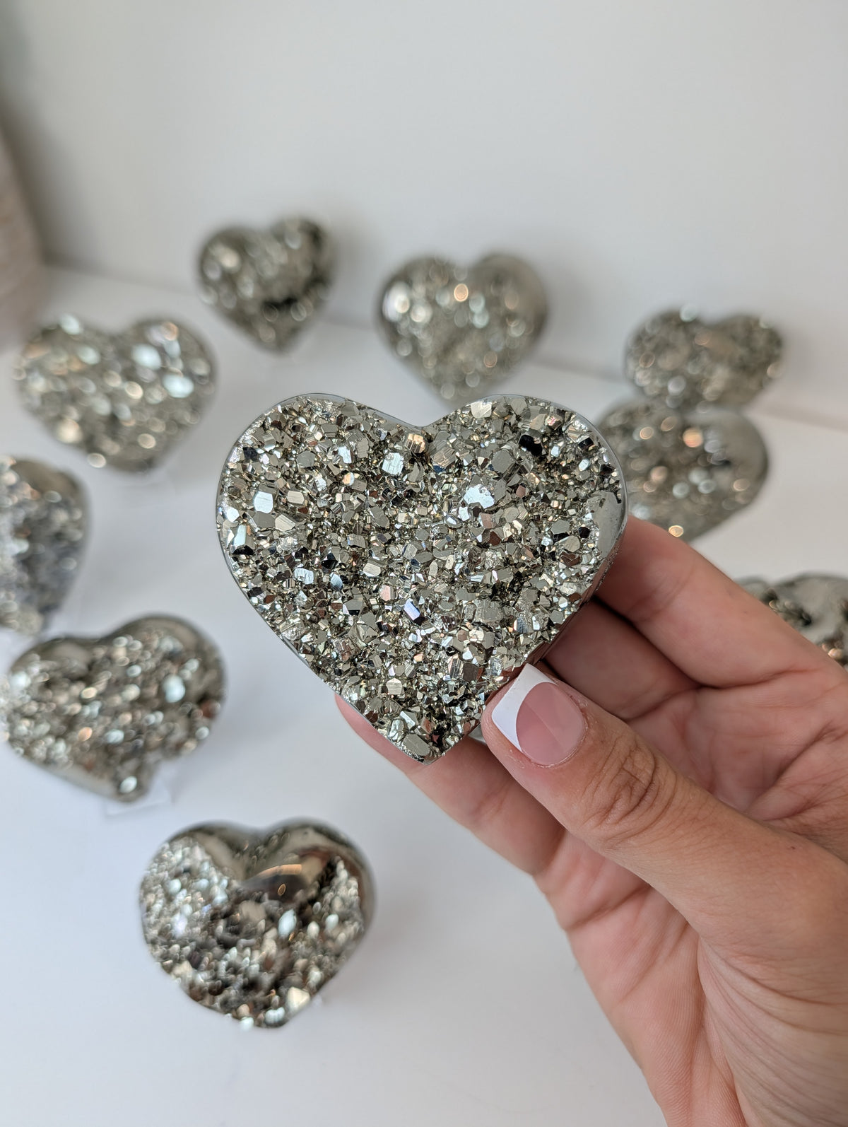 High Grade Peruvian Pyrite Hearts