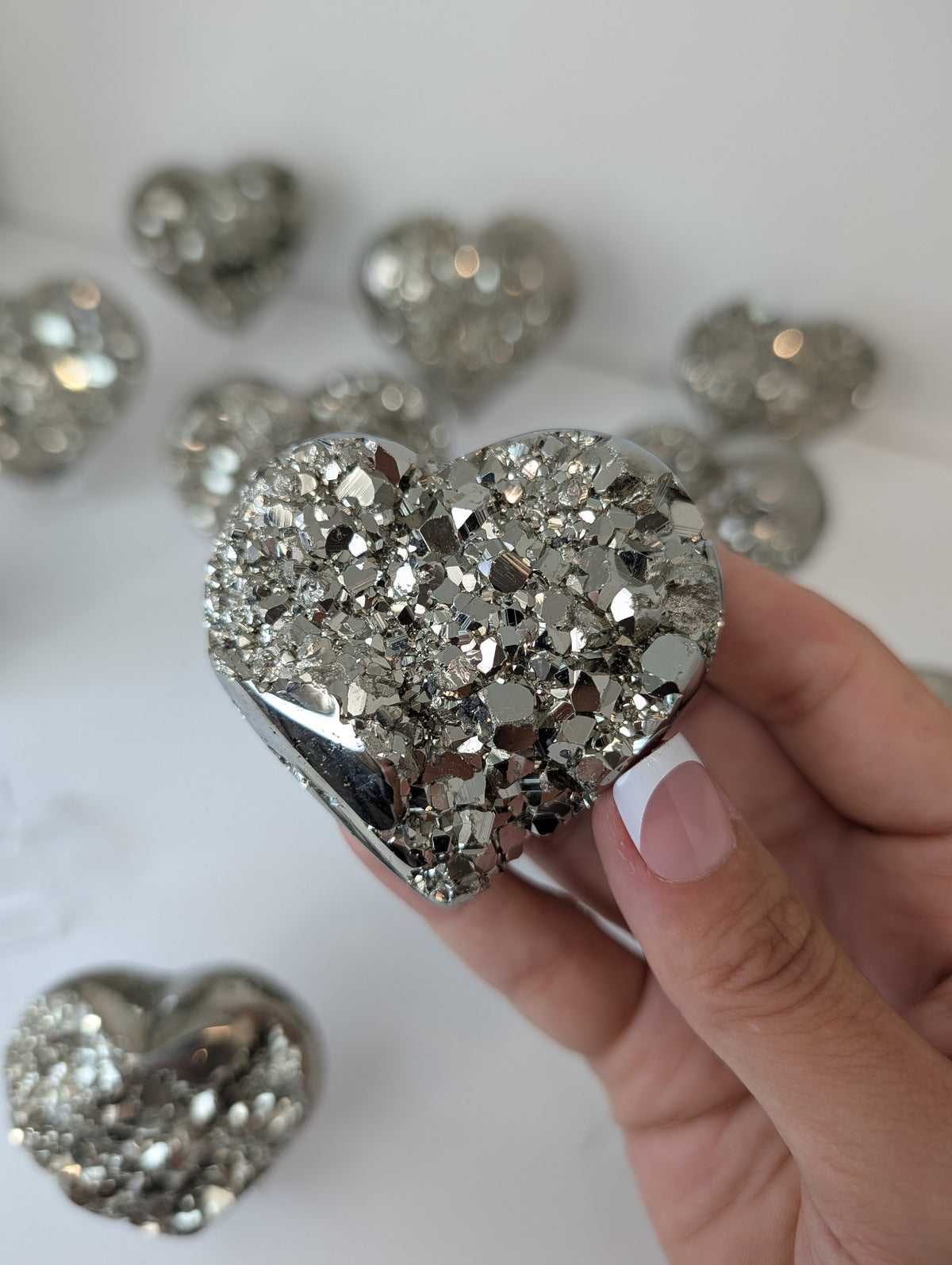 High Grade Peruvian Pyrite Hearts