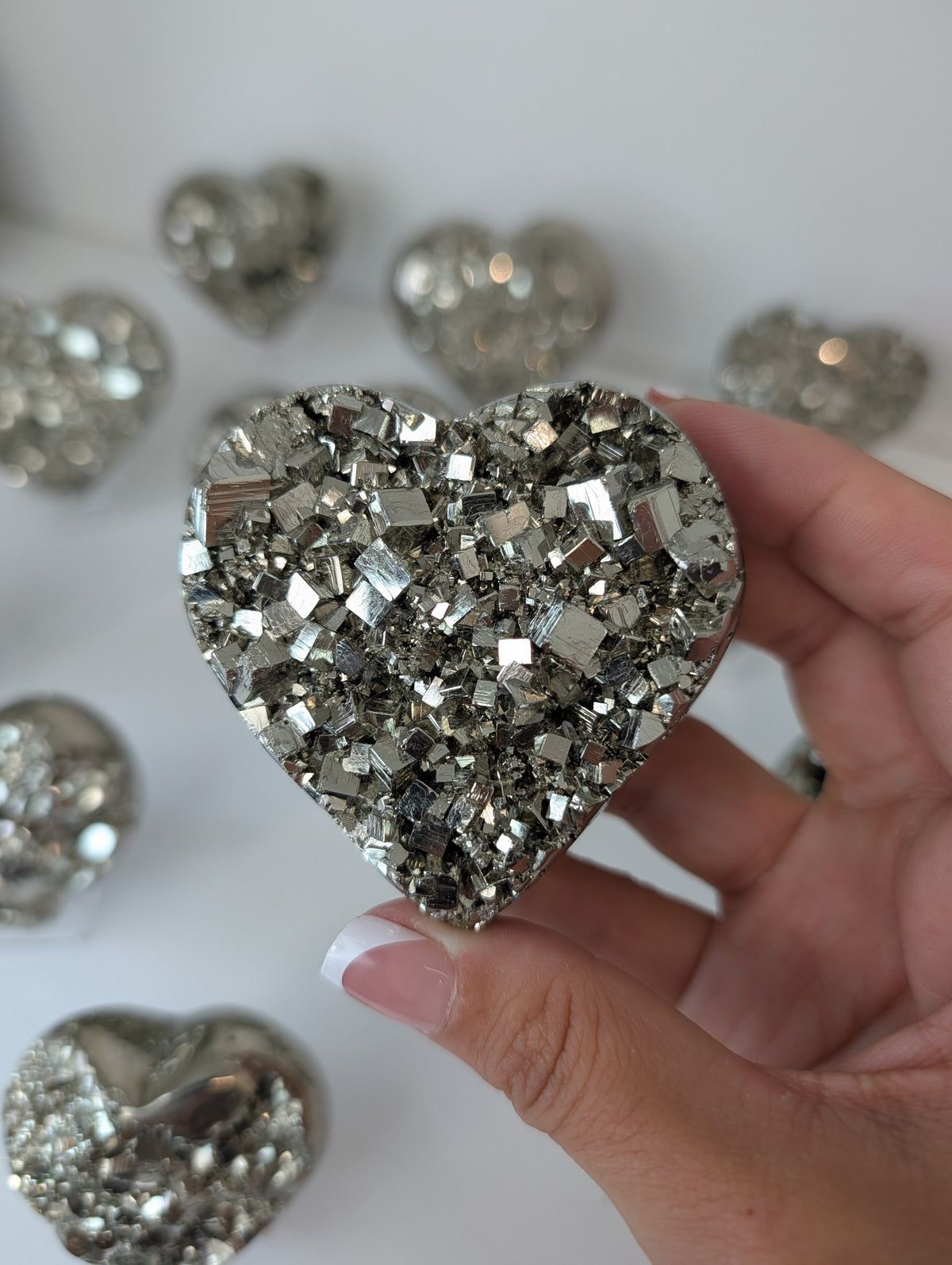 High Grade Peruvian Pyrite Hearts
