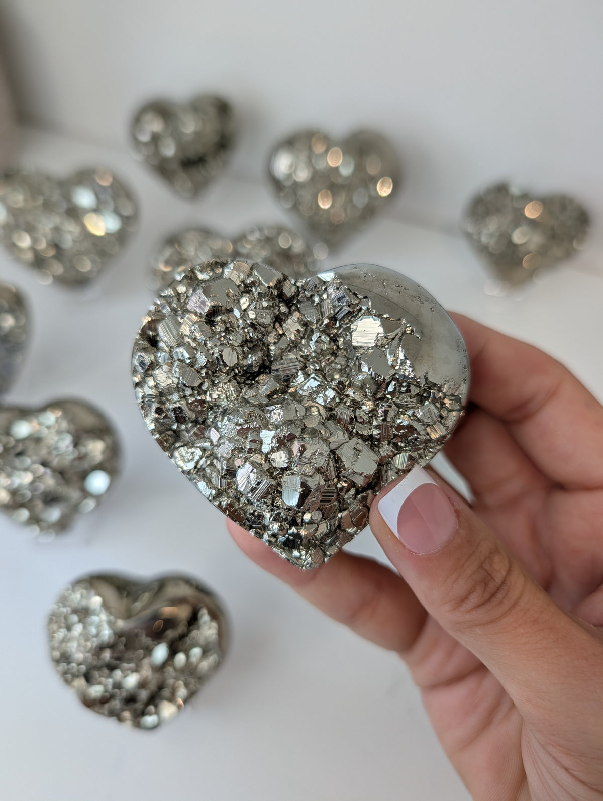 High Grade Peruvian Pyrite Hearts