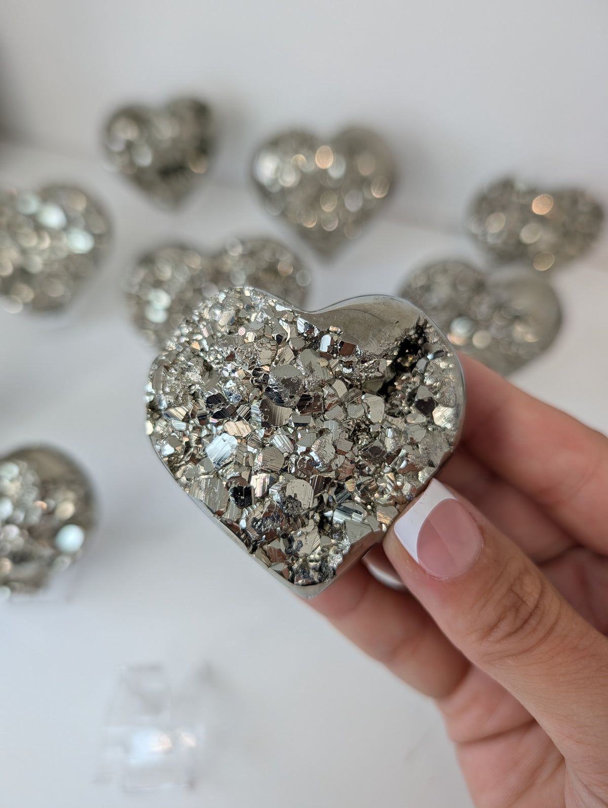 High Grade Peruvian Pyrite Hearts