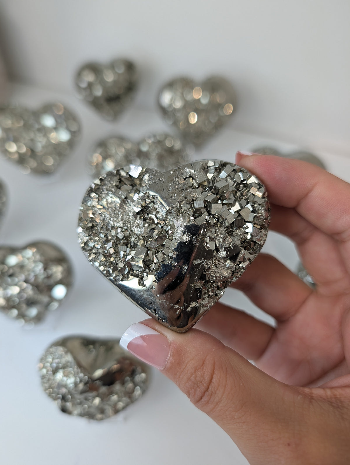 High Grade Peruvian Pyrite Hearts