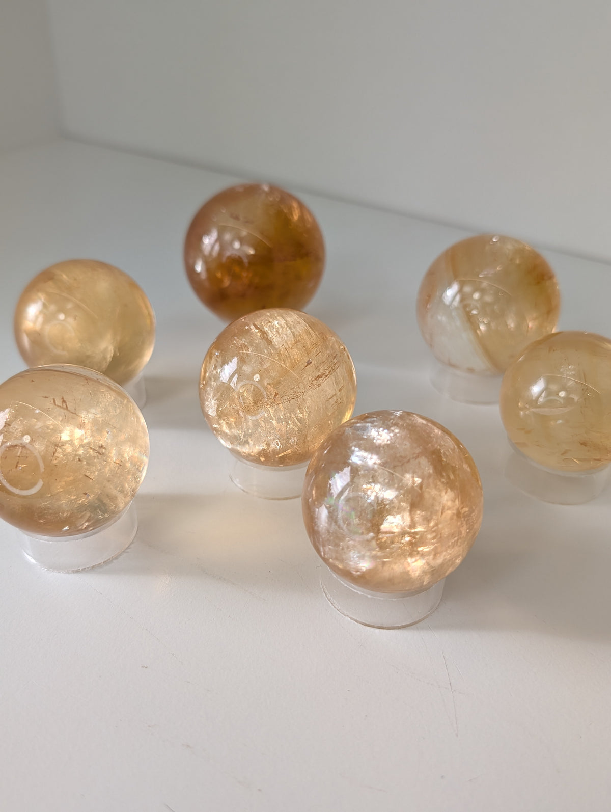 Honey Optical Calcite Spheres from Mexico