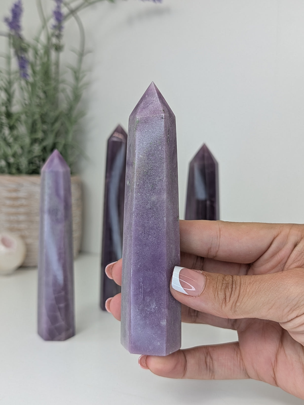Chinese Purple Silk Fluorite Towers