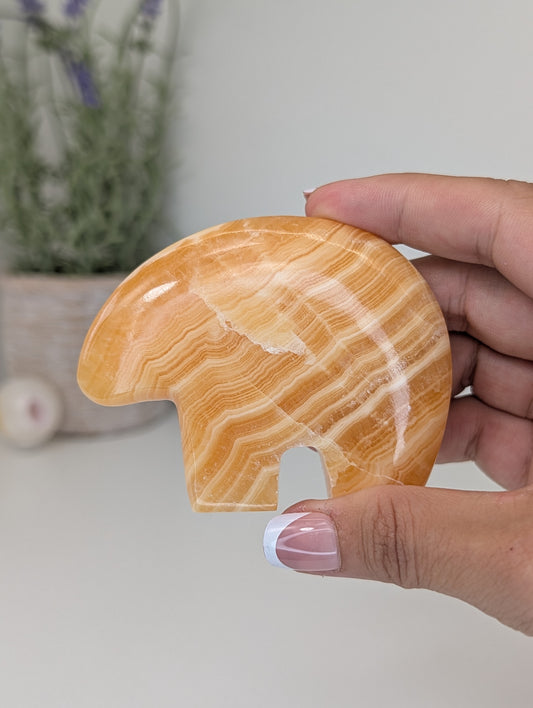 Juicy Orange Calcite Zuni Bears