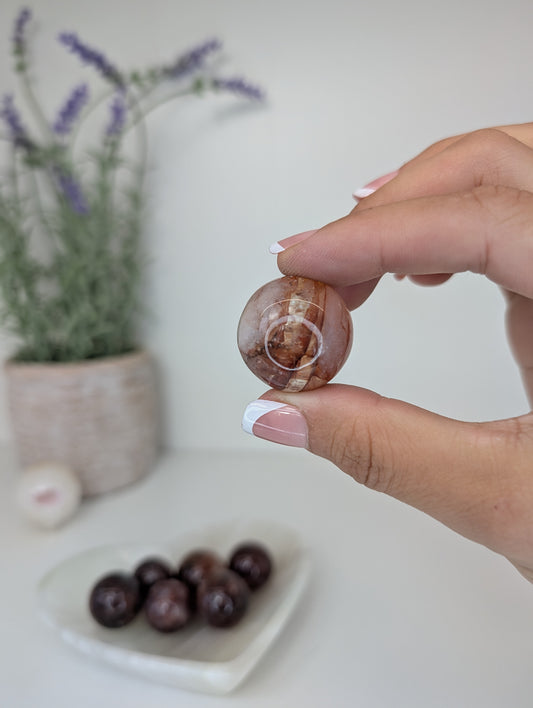 Intuitively Chosen Brazilian Fire Quartz Mini Spheres