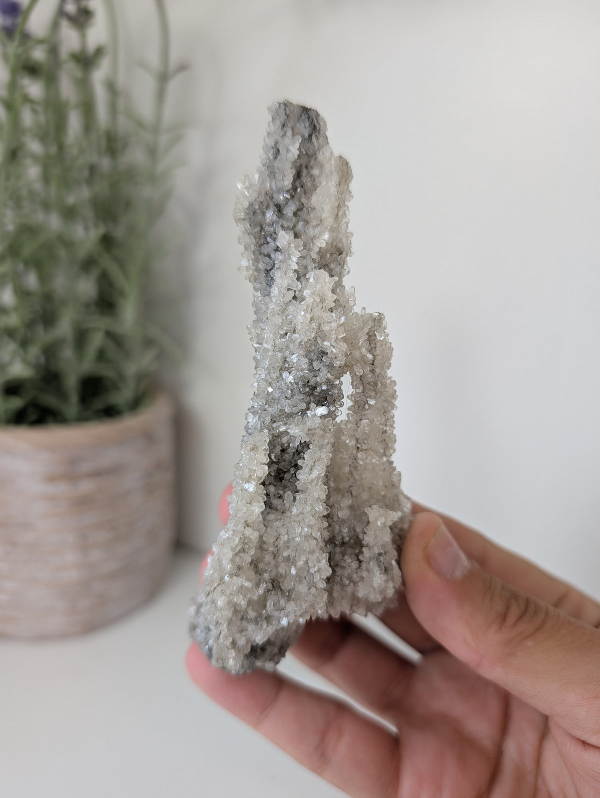 Black Chalcedony with Sugary Stilbite Specimen from Bhopal, India