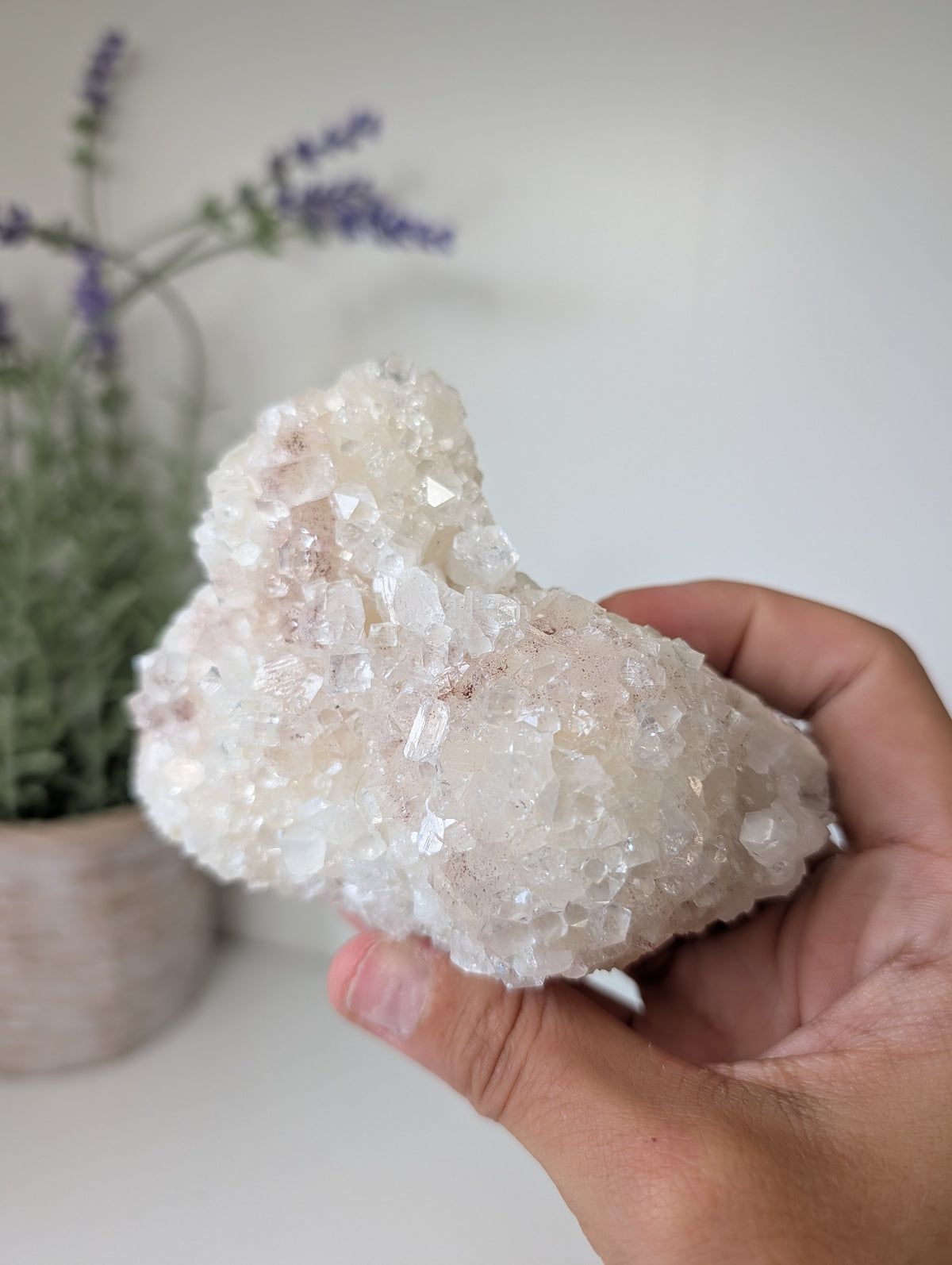 Sugary Apophyllite on Stilbite from Ahmednagar, India